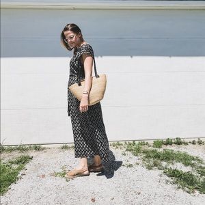 Boho printed wrap dress